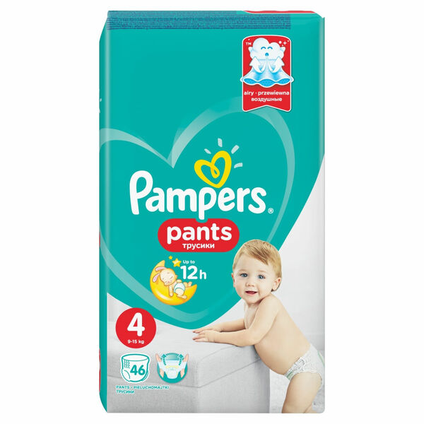PAMPERS Pants vel.4 VPP 9-15kg Kalhotkové plenky 46 ks porovnat ceny