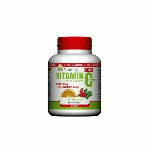 Vitamín C 1000mg+šípky 25mg+bioflav.34mg tbl.90+30 porovnat ceny