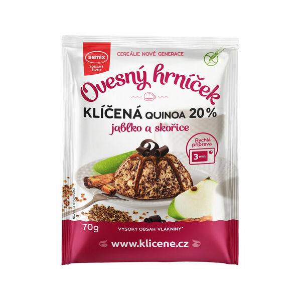 SEMIX Ovesný hrníček klíčená quinoa, jablko a skořice 70 g porovnat ceny