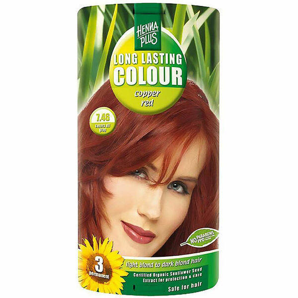 HENNA PLUS Přírodní barva na vlasy MĚDĚNĚ ČERVENÁ 7.46 100 ml porovnat ceny