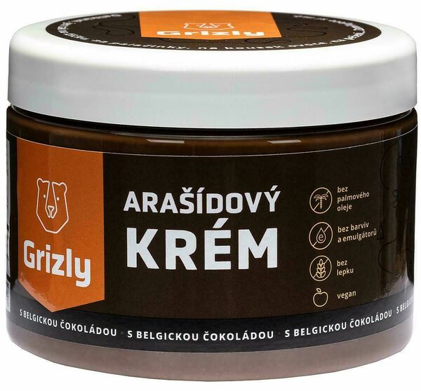 GRIZLY Arašídové máslo s belgickou čokoládou 500g porovnat ceny