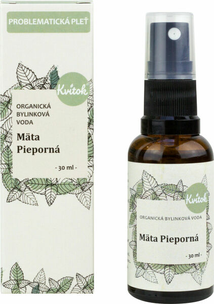 Kvitok Bylinková voda s rozprašovačem - máta peprná 30ml porovnat ceny