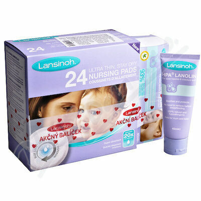 Lansinoh COMBI PACK HPA lanolin 40 ml & vložky do podprsenky 24ks porovnat ceny