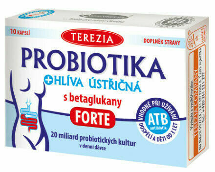 Terezia PROBIOTIKA + hlíva ústřičná s betaglukany FORTE 10 kapslí porovnat ceny