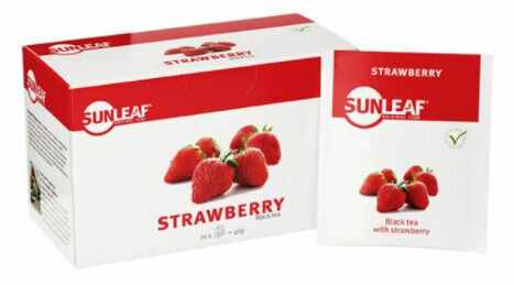 SUNLEAF Ochucený černý čaj Jahoda 20 sáčků porovnat ceny