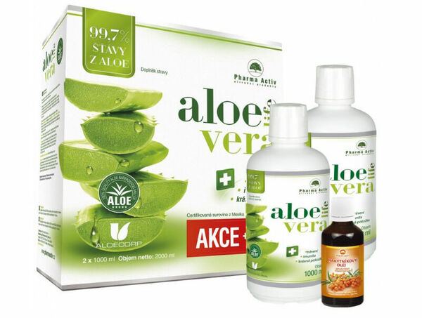 Pharma Activ AKCE AloeVeraLife aloe 99.7% SET 1+1 1000ml + 100% Rakytníkový olej 50ml porovnat ceny