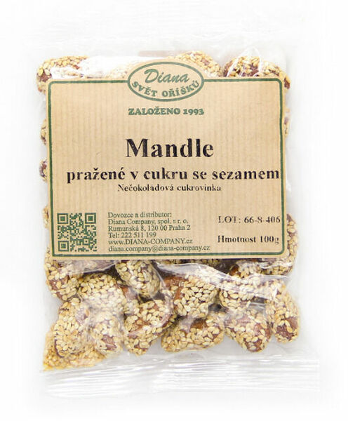 Diana Company Mandle pražené v cukru se sezamem 100g porovnat ceny