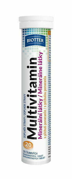 Biotter  Multivitamín minerální látky 20ks šumivých tablet porovnat ceny