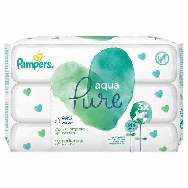 Pampers ubrousky Aqua Pure 3x48ks porovnat ceny