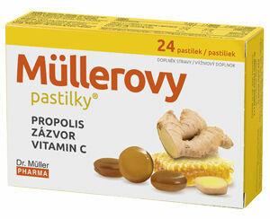 Dr.Muller  Müllerovy pastilky s propolisem a zázvorem 24ks porovnat ceny