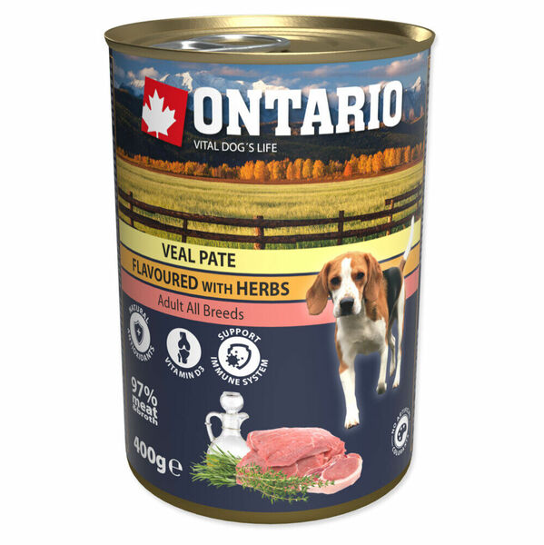 ONTARIO Konzerva telecí paté s bylinkami 400 g porovnat ceny