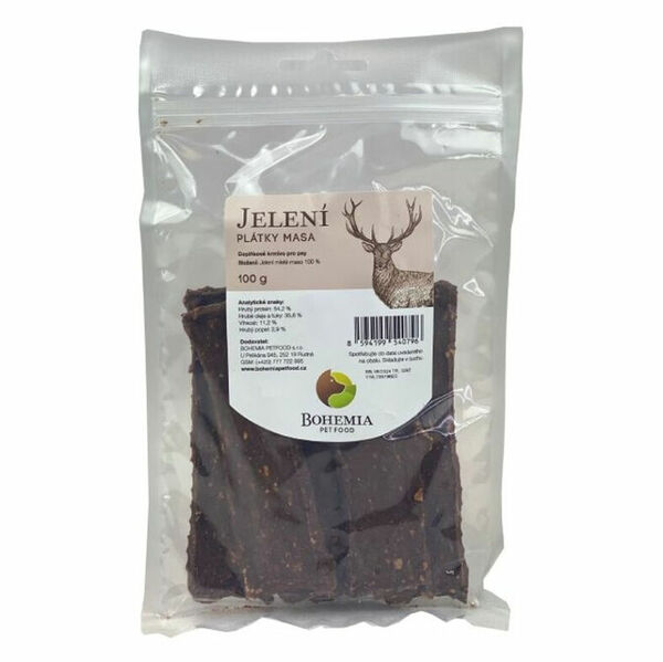 BOHEMIA PET FOOD Jelení plátky pro psy 100 g porovnat ceny