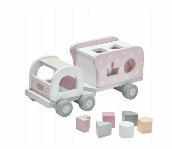 Kids Concept  Náklaďák s kostkami dřevěný Pink porovnat ceny