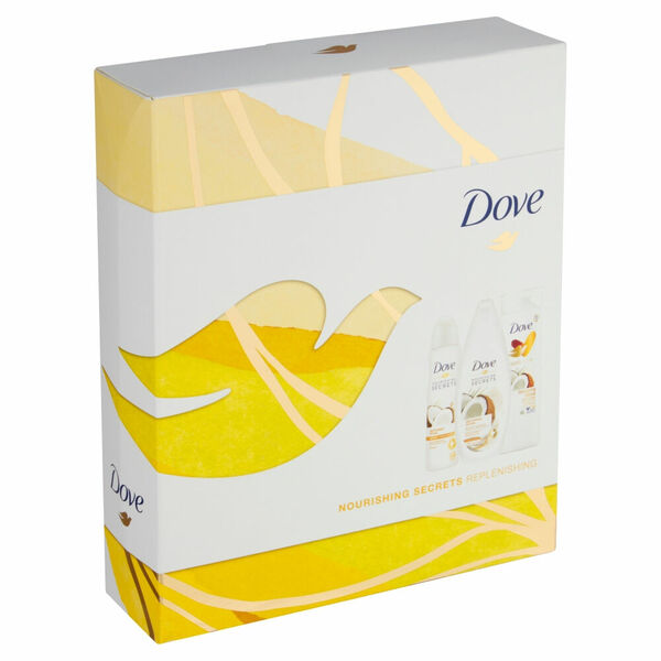 DOVE Dárkové balení Nourishing Secrets sprchový gel, antiperspirant, tělové mléko 250 ml + 150 ml + 250 ml porovnat ceny
