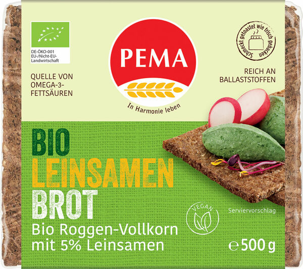 PEMA Bio žitný chléb se lněným semínkem 500g porovnat ceny