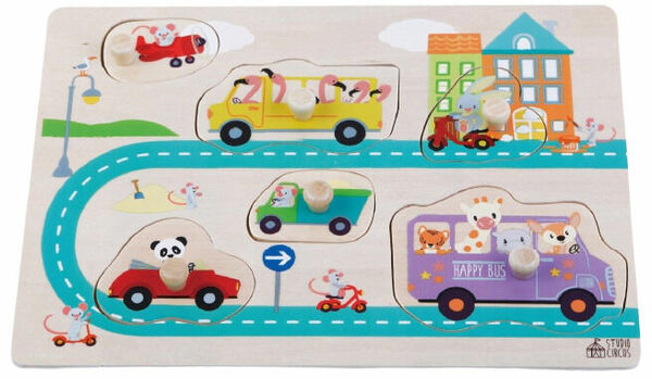 Sun baby Dřevěné puzzle ulice E01.061.1.1 porovnat ceny