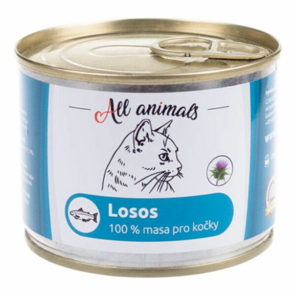 ALL ANIMALS konzerva losos mletý pro kočky 200 g porovnat ceny