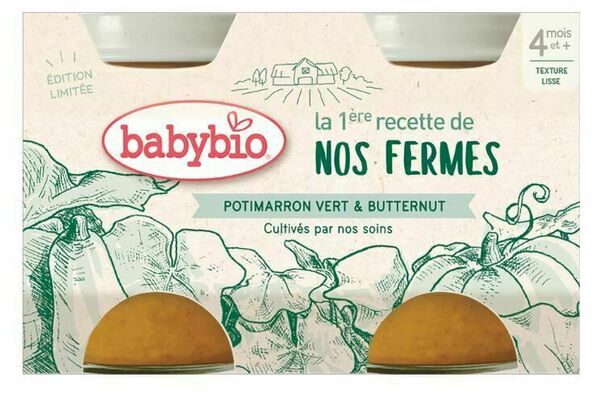 Babybio Zelená a máslová dýně z naší vlastní ekofarmy 2x130g porovnat ceny