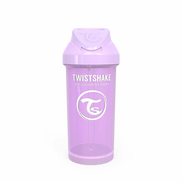 Twistshake netekoucí lahev s brčkem pastelově purpurová 6+m 360ml porovnat ceny