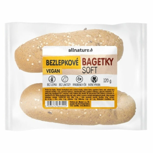 ALLNATURE Bezlepkové bagetky čerstvé 120 g porovnat ceny