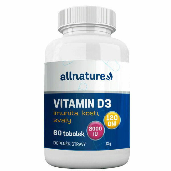 Allnature Vitamin D3 2000iU 60 tobolek porovnat ceny