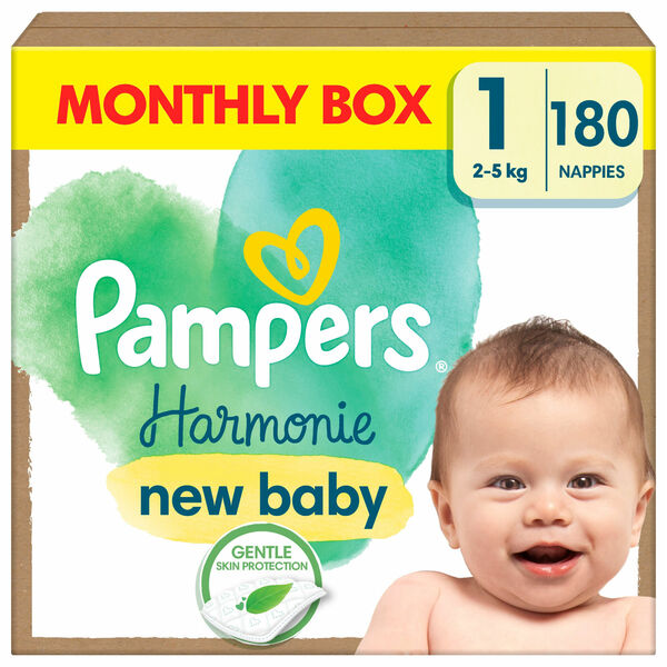 Pampers Harmonie Baby vel.1 - Měsíční balení 180 ks porovnat ceny