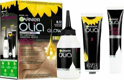 Garnier Olia Glow permanentní barva na vlasy 8.12, duhová blond porovnat ceny