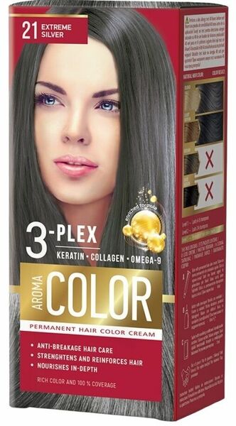 Aroma Color Barva na vlasy - extrémní stříbro č.21 porovnat ceny