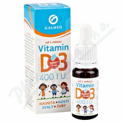 Vitamín D3 400 Iu Kapky Pro Děti 10ml Galmed porovnat ceny