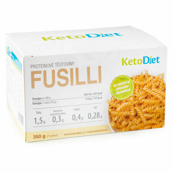 KETODIET Fusilli proteinové těstoviny 7 porcí porovnat ceny