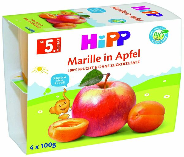 HiPP BIO Jablka s meruňkami 4 x 100 g porovnat ceny