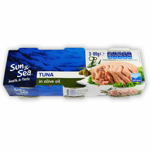Tuňák v olivovém oleji 3x80g Sun&Sea porovnat ceny