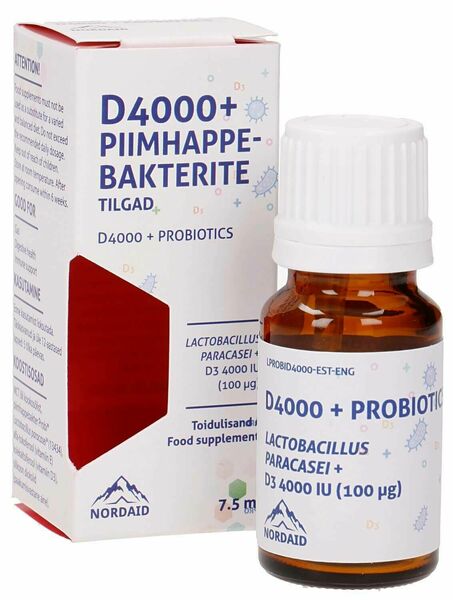 Nordaid Vitamin D 4000 IU s probiotiky 7,5ml porovnat ceny