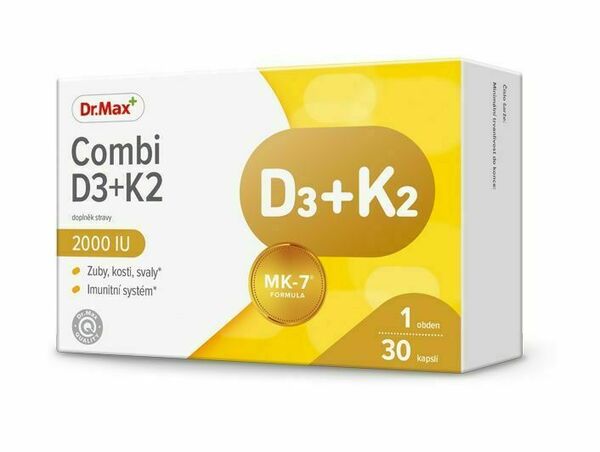 Dr.Max Combi D3 + K2 2000 IU 30 kapslí porovnat ceny