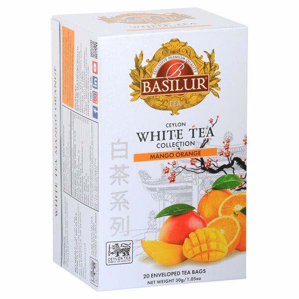 BASILUR White Tea Mango Orange bílý čaj 20 sáčků porovnání ceny