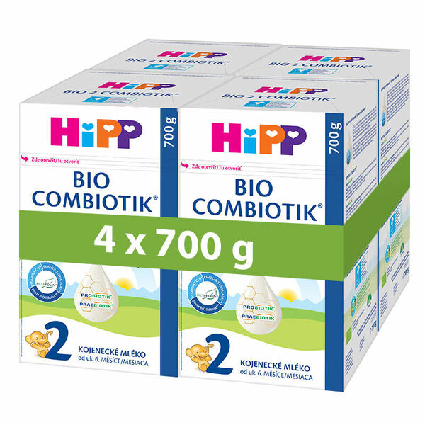 HiPP 2 BIO Combiotik mléko 4x700g porovnat ceny