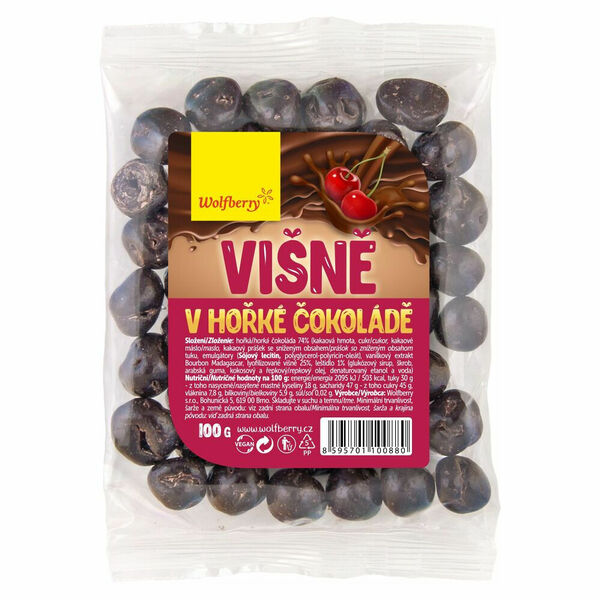 WOLFBERRY Višně sušené mrazem v hořké čokoládě 100 g porovnat ceny