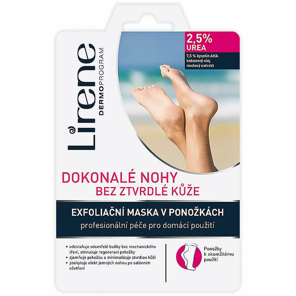 LIRENE Maska exfoliační na nohy 2,5% urea porovnat ceny