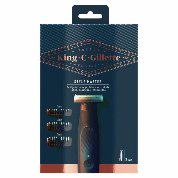 Gillette King C. Gillette Style Master Pánský bezdrátový zastřihovač vousů s 4D hlavicí porovnání ceny