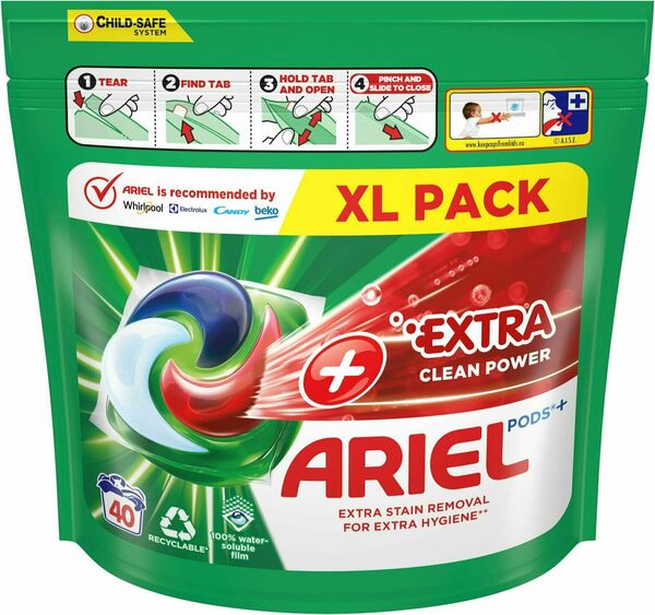Ariel Extra Clean Power, gelové kapsle 40 ks porovnat ceny