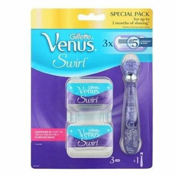 GILLETTE Venus Swirl Holící strojek pro ženy + Náhradní hlavice 3 ks porovnat ceny