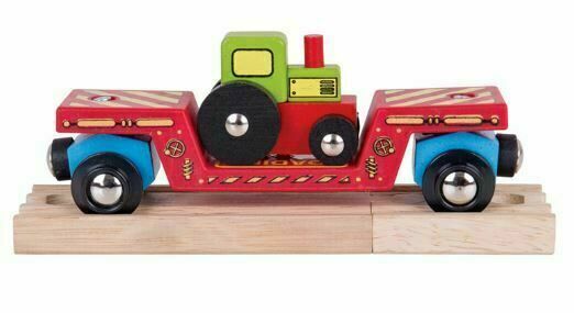 Bigjigs Rail Vagon s traktorem + 2 koleje porovnat ceny