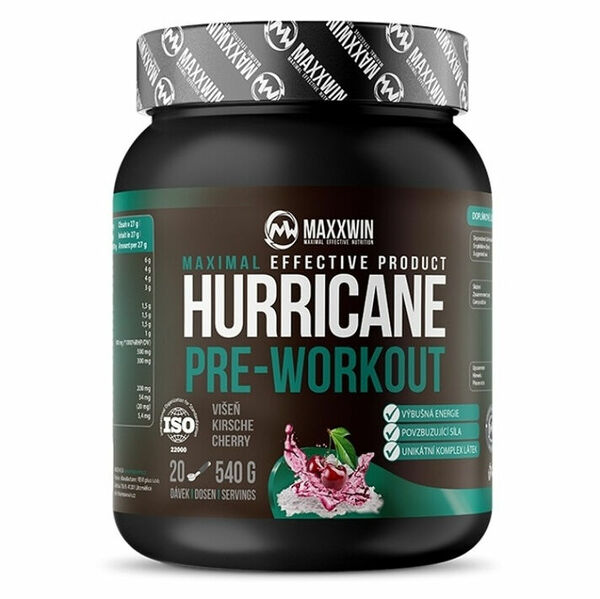 MAXXWIN Hurricane pre-workou bez kofeinu višeň 540 g porovnat ceny