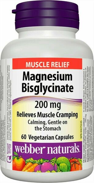 Webber Naturals Hořčík bisglycinát 200mg 60 kapslí porovnat ceny