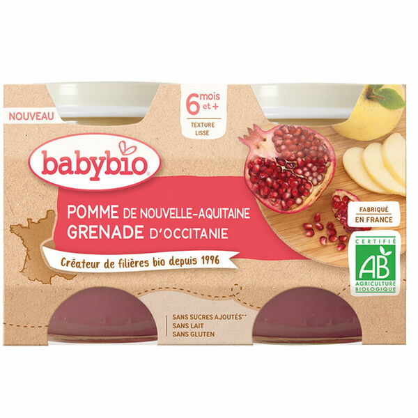 Babybio jablko s granátovým jablíčkem 2 x 130 g porovnat ceny