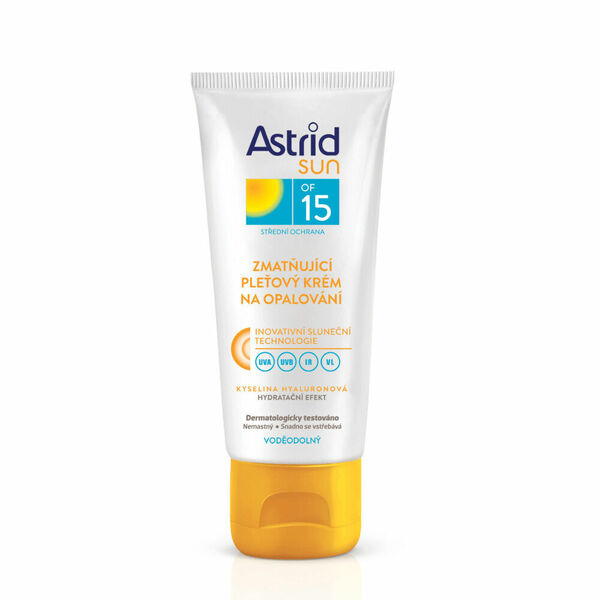ASTRID Sun Zmatňující pleťový krém na opalování OF 15 75 ml porovnat ceny