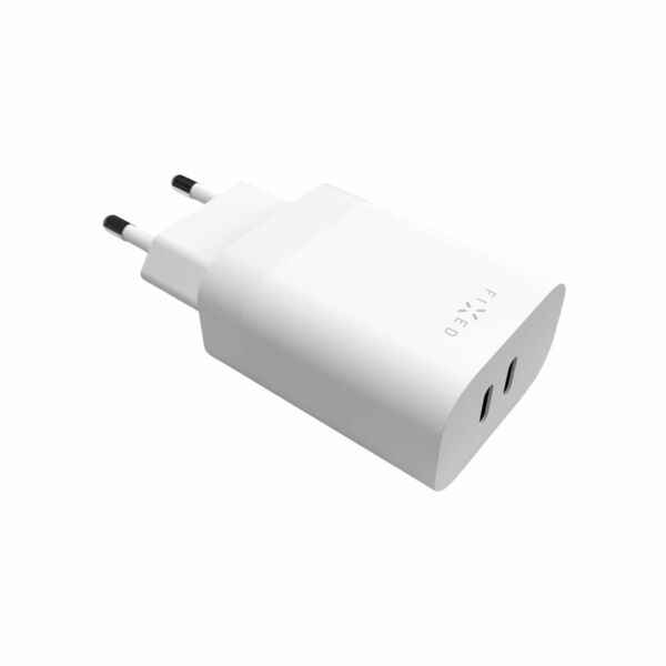 Fixed Síťová nabíječka s 2x USB-C výstupem, podpora PD, 35W, bílá porovnat ceny