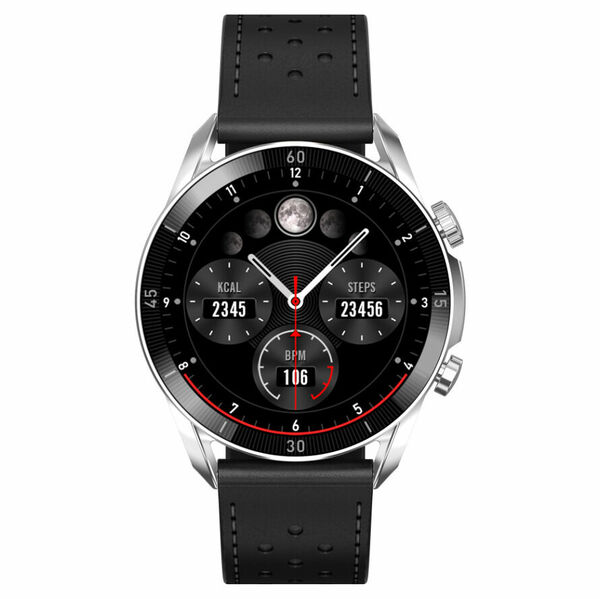 GARETT Smartwatch V10 Silver-black leather Chytré hodinky porovnat ceny