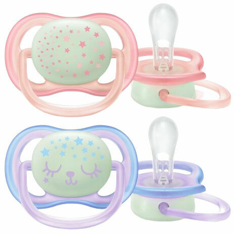 Philips Avent  AVENT Šidítko Ultra air noční 0-6m dívka 2ks porovnat ceny
