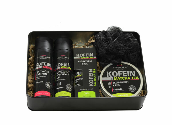 VivaPharm DÁRKOVÉ BALENÍ KOFEIN - šampon 200ml + sprchový gel 200ml + hydratační krém 50ml + zklidňující krém 200ml + dárek porovnat ceny